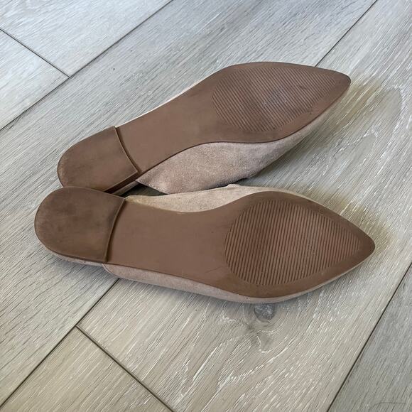 Steve Madden 'Approve' Women's 7.5 Suede Taupe Leather Chain Mule Slide - Picture 8 of 9